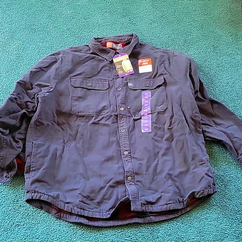 Nwt Men's Fleece Lined Shirt/Coat